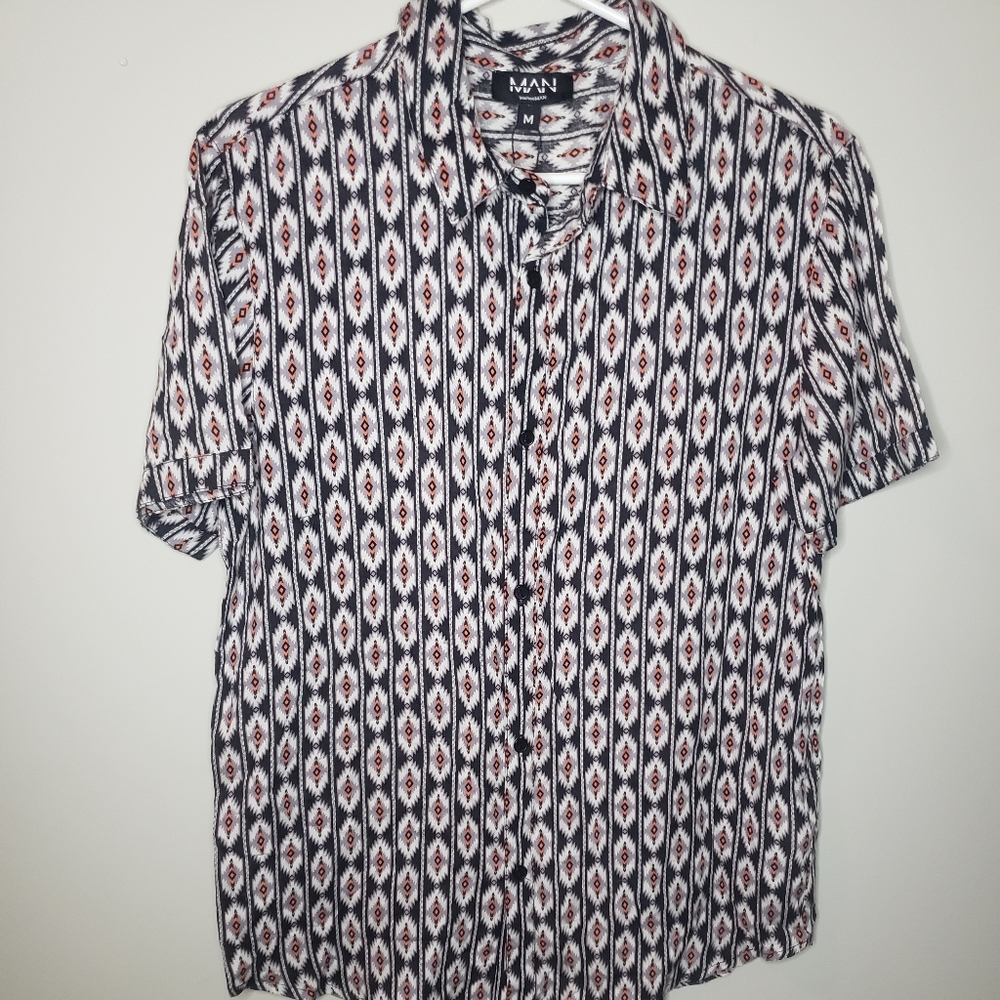 Mens Patterned Button dow